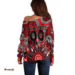 Personalised Bombers NAIDOC Week 2024 Off Shoulder Sweater Aussie Aboriginal Art