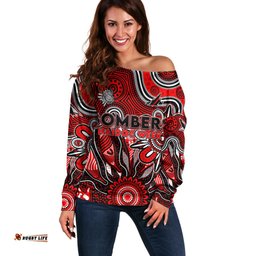 Personalised Bombers NAIDOC Week 2024 Off Shoulder Sweater Aussie Aboriginal Art