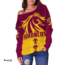 Broncos Off Shoulder Sweater Brisbane Aboriginal