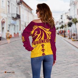 Broncos Off Shoulder Sweater Brisbane Aboriginal