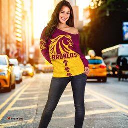 Broncos Off Shoulder Sweater Brisbane Aboriginal