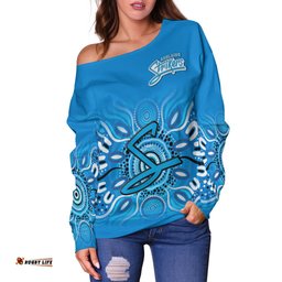 Custom Personalised Adelaide Strikers Aboriginal Cricket Women Off Shoulder Sweater