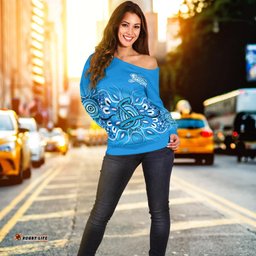 Custom Personalised Adelaide Strikers Aboriginal Cricket Women Off Shoulder Sweater