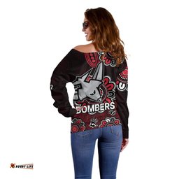 AFL Essendon Bombers 1872 Aboriginal Off Shoulder Sweater