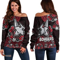 AFL Essendon Bombers 1872 Aboriginal Off Shoulder Sweater