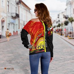 Custom Personalised Aboriginal NAIDOC Week Off SHoulder Sweater Get Up Stand Up Show Up