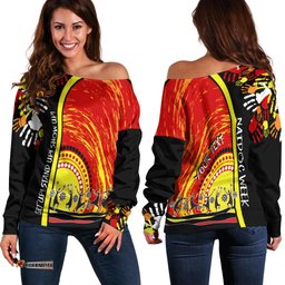 Custom Personalised Aboriginal NAIDOC Week Off SHoulder Sweater Get Up Stand Up Show Up