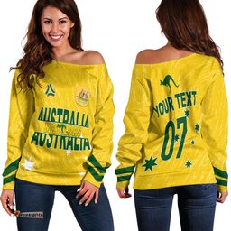 Australia Soccer Off Shoulder Sweater World Cup Matildas Sporty Vibes