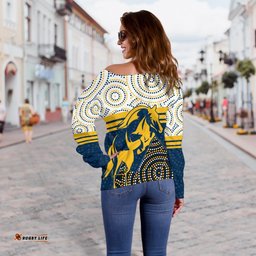 Brumbies Rugby Union Women's Off Shoulder Sweater