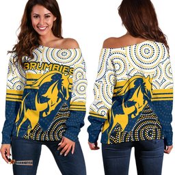 Brumbies Rugby Union Women's Off Shoulder Sweater