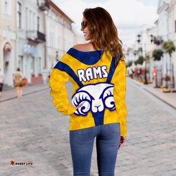 Adelaide Women's Off Shoulder Sweater Rams Merino Original Yellow
