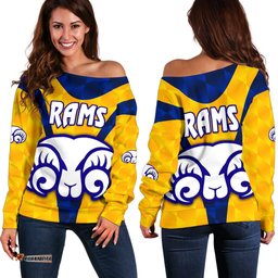 Adelaide Women's Off Shoulder Sweater Rams Merino Original Yellow