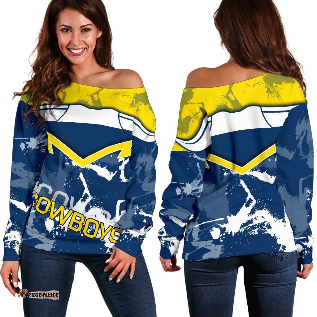 Cowboys Women's Off Shoulder Sweater