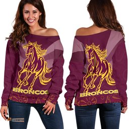 Brisbane Broncos Indigenous Women Off Shoulder Sweater