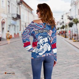Bulldogs Champion Off Shoulder Sweater Western Indigenous Always Proud