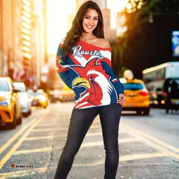 Australia Roosters Off Shoulder Sweater Rugby