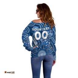 Personalised Cats NAIDOC Week 2024 Off Shoulder Sweater Aussie Aboriginal Art