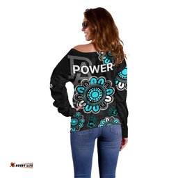 AFL Port Adelaide Power 1870 Aboriginal Off Shoulder Sweater 08