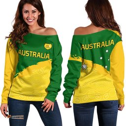Australia Soccer Women Off Shoulder Sweater World Cup Football Matildas Female Socceroos