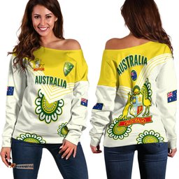 Australia Cricket Off Shoulder Sweater Boxing Day Test Aussie Indigenous