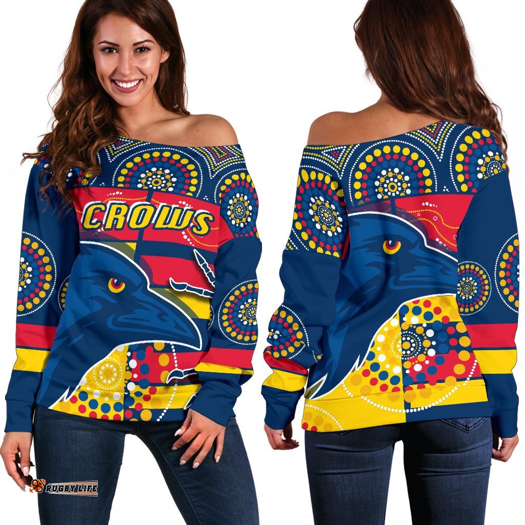 Adelaide Off Shoulder Sweater Indigenous Crows