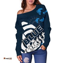 Carlton Blues Women's Off Shoulder Sweater Anzac Day