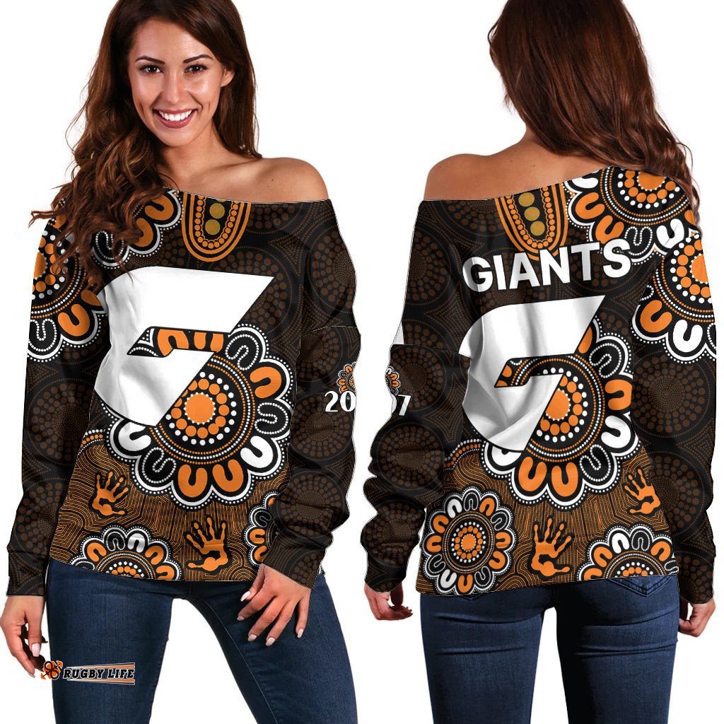 AFL GWS Giants 2012 Aboriginal Off Shoulder Sweater