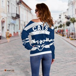 Cats Energetic Off Shoulder Sweater Indigenous