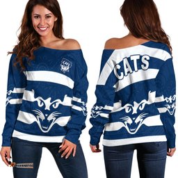Cats Energetic Off Shoulder Sweater Indigenous