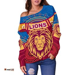 Brisbane Indigenous Off Shoulder Sweater Proud Lions