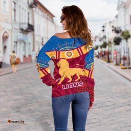 Brisbane Indigenous Off Shoulder Sweater Proud Lions