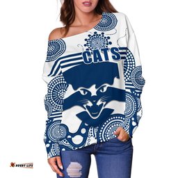 Cats Off Shoulder Sweater Geelong Indigenous
