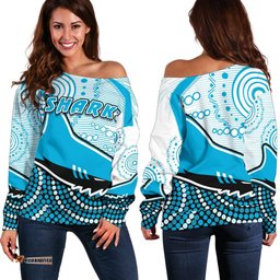 Sharks Off Shoulder Sweater Cronulla Indigenous Unique
