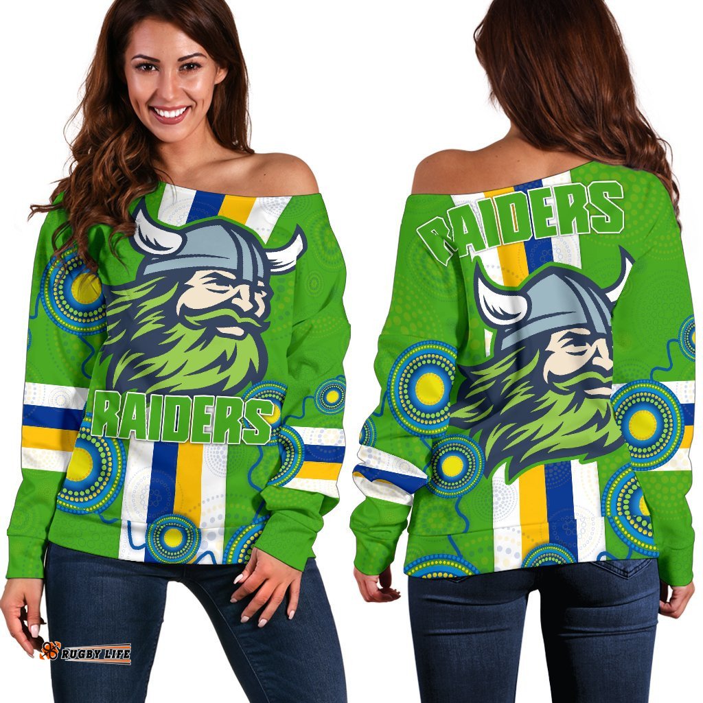 Canberra Off Shoulder Sweater Raiders Indigenous