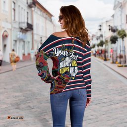 Custom Personalised Australia Roosters NAIDOC Week Off Shoulder Sweater Sport Style
