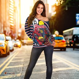 Custom Personalised Australia Roosters NAIDOC Week Off Shoulder Sweater Sport Style