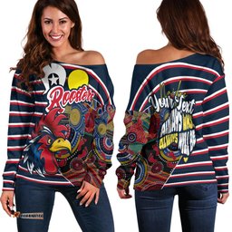 Custom Personalised Australia Roosters NAIDOC Week Off Shoulder Sweater Sport Style