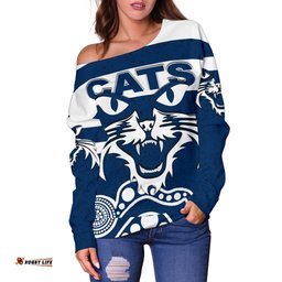 Cats Off Shoulder Sweater