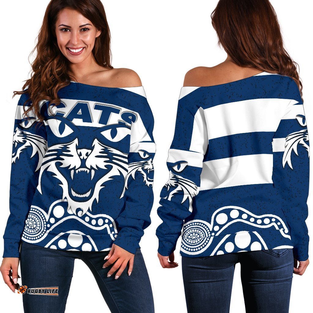 Cats Off Shoulder Sweater