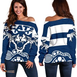 Cats Off Shoulder Sweater