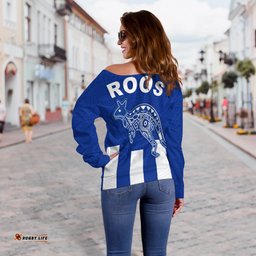 Roos Indigenous Off Shoulder Sweater North Melbourne Football