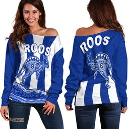 Roos Indigenous Off Shoulder Sweater North Melbourne Football