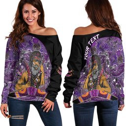 Custom Personalised Australian Boomerang Off Shoulder Sweater Indigenous Australia Graceful
