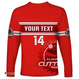 Personalised Australia Rugby Long Sleeve T-shirt Illawarra Cutters Sporty Style