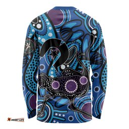 Emu NAIDOC 2024 Long Sleeve T-shirt Aboriginal Art Style