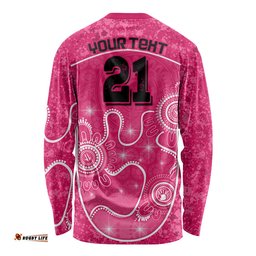 Custom Sydney Sixers Cricket Long Sleeve T-shirt The Fourth Time Champions Aboriginal
