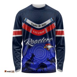 Custom Rosster Easts To Win Long Sleeve T-shirt Sydney Rugby est 1908 Boomerang Indeginous