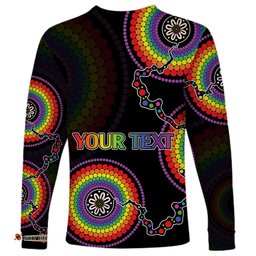 Personalised Australia LGBT Long Sleeve T-shirt Be You Do You Celebrate You Aboriginal Style