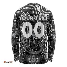 Personalised Magpies NAIDOC Week 2024 Long Sleeve T-shirt Aussie Aboriginal Art