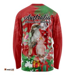 Kookaburra Lover Long Sleeve T-shirt Australia Koalaty Merry Christmas Aboriginal